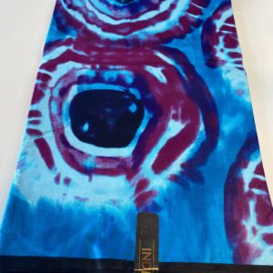 Blue & Burgundy Tie-Dye Ankara