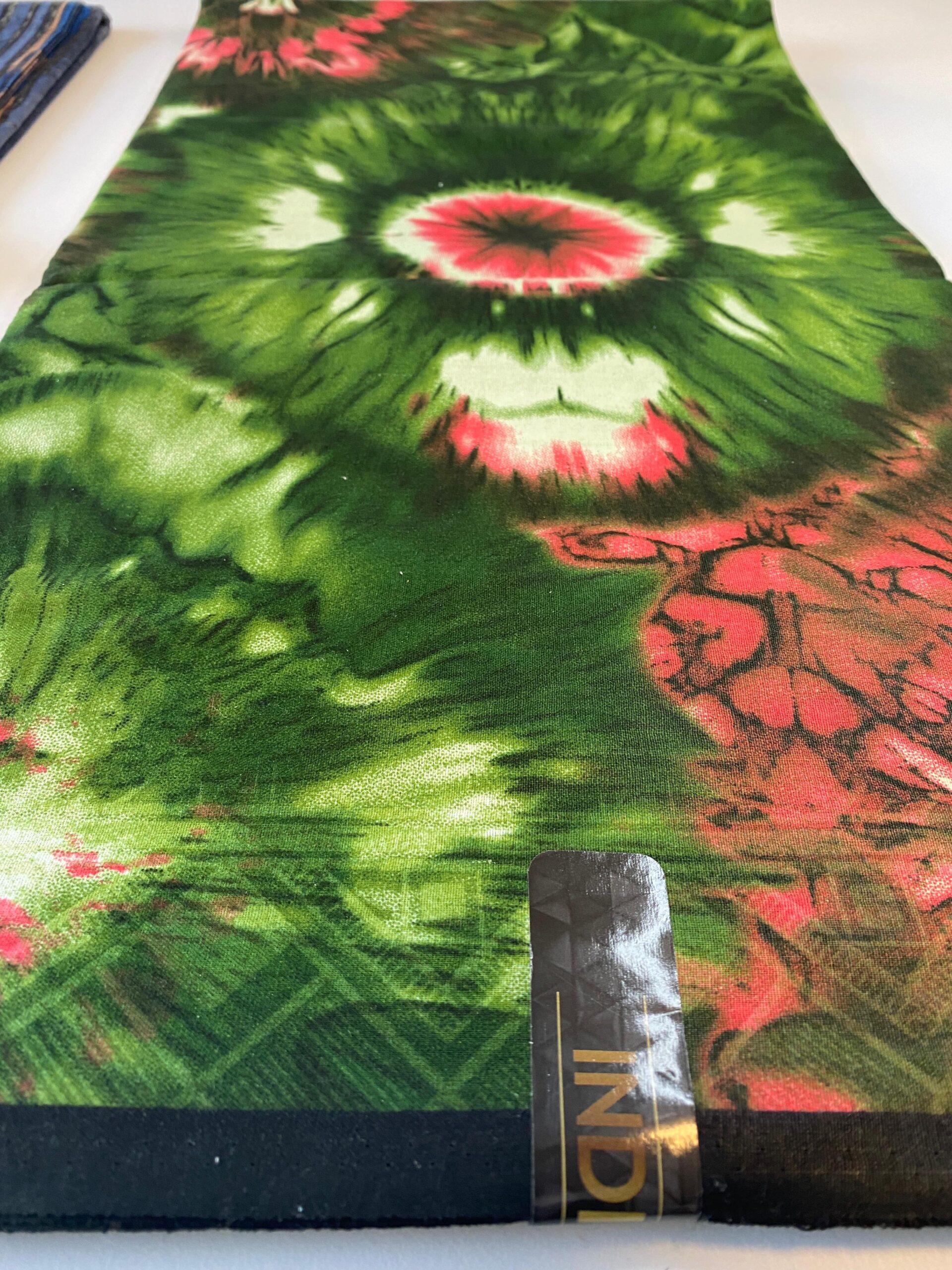 Olive Green & Coral Peach Tie-Dye Ankara